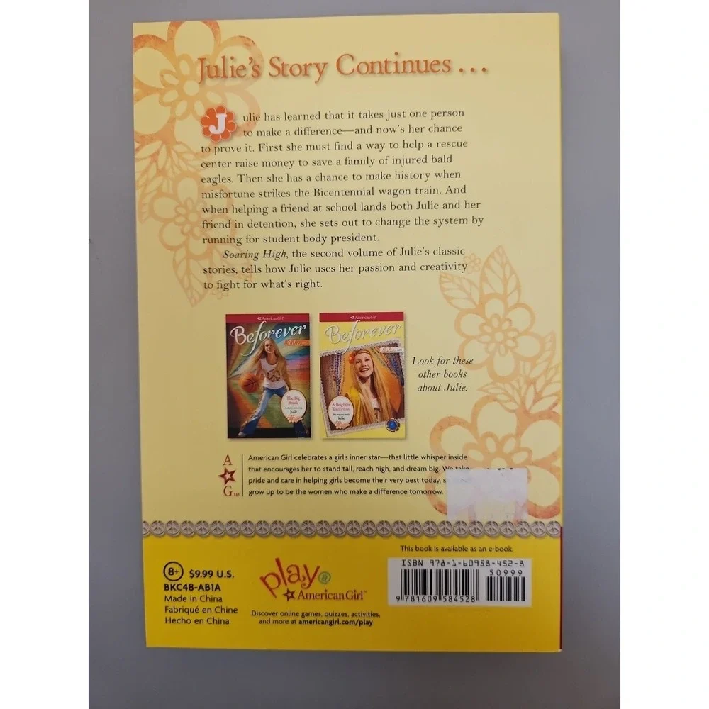 American Girl Julie Set Of 2 Beforever PaperBooks, Soaring High, The Tangled Web